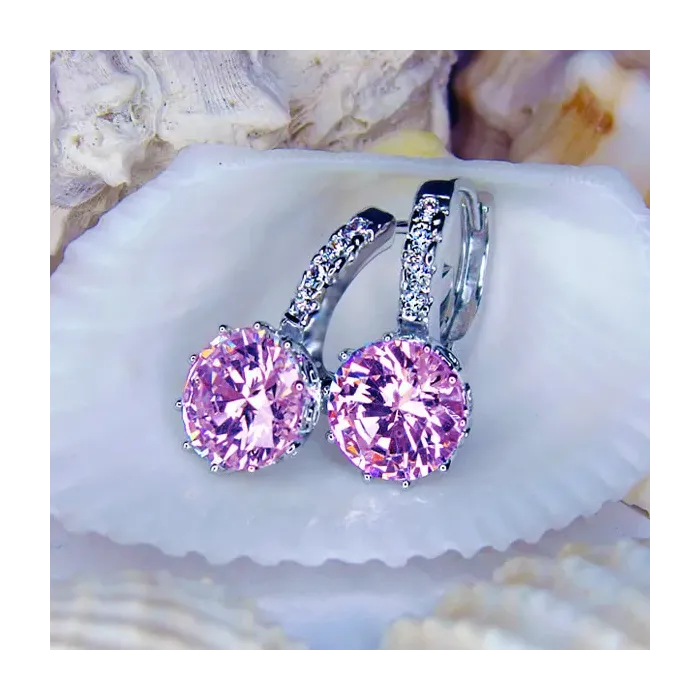 Náušnice Brillance Comtessa Rose s krystaly Swarovski