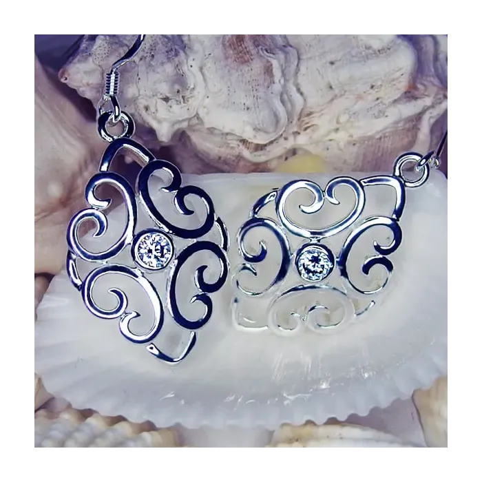 Náušnice s antickým závěsem Athena se zirkonem