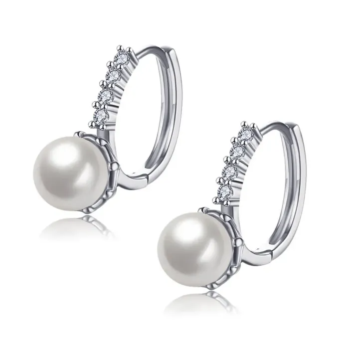 Perlové náušnice Rebecca White Pearl