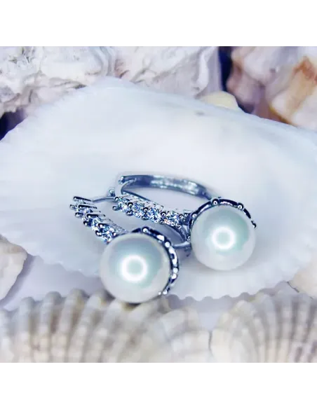 Perlové náušnice Rebecca White Pearl