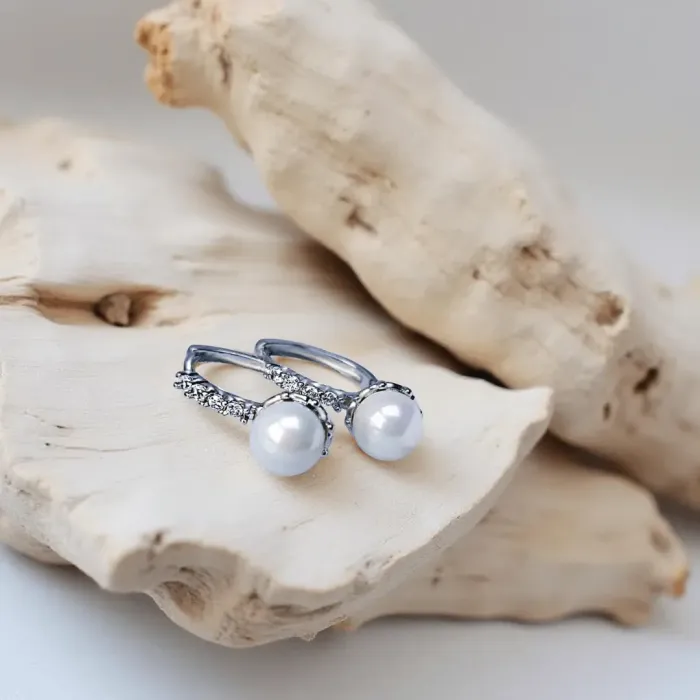 Perlové náušnice Rebecca White Pearl