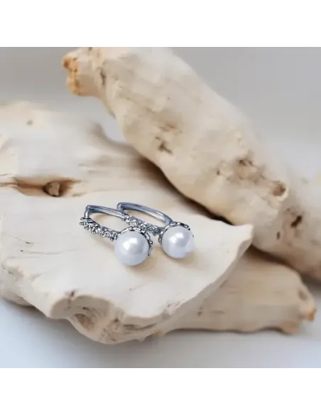 Perlové náušnice Rebecca White Pearl