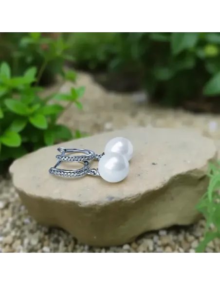 Perlové náušnice Marianne White Pearl