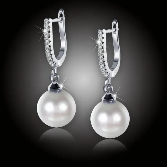 Perlové náušnice Marianne White Pearl