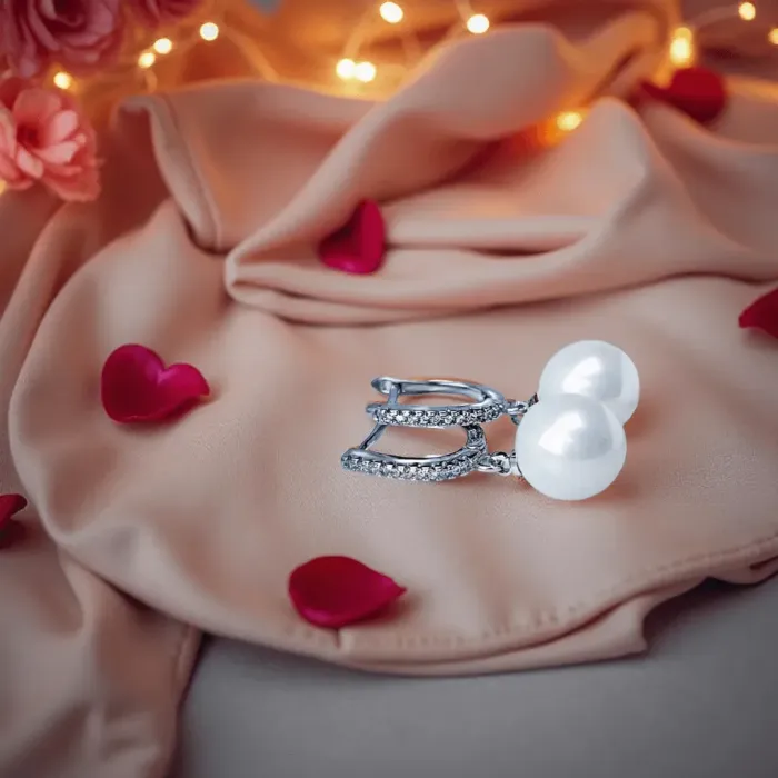 Perlové náušnice Marianne White Pearl