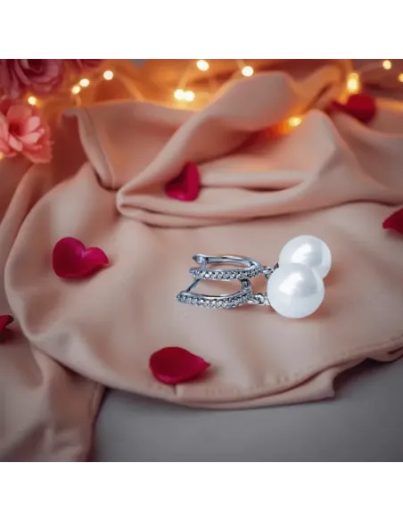 Perlové náušnice Marianne White Pearl