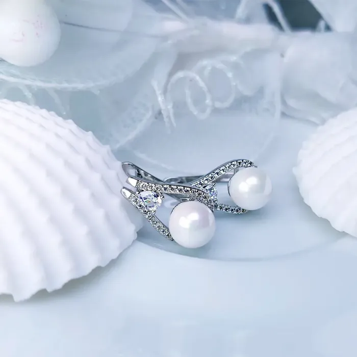 Perlové náušnice Venus White Pearl