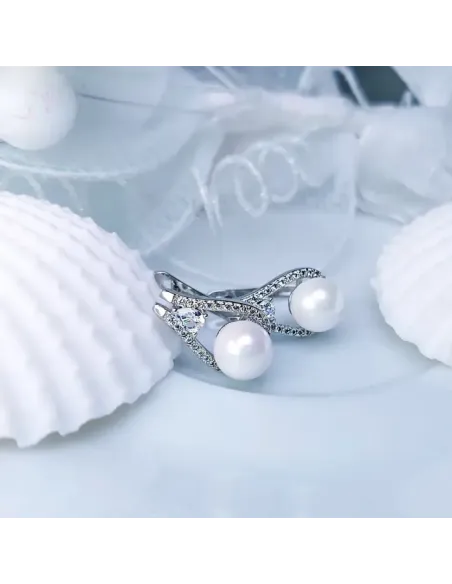 Perlové náušnice Venus White Pearl