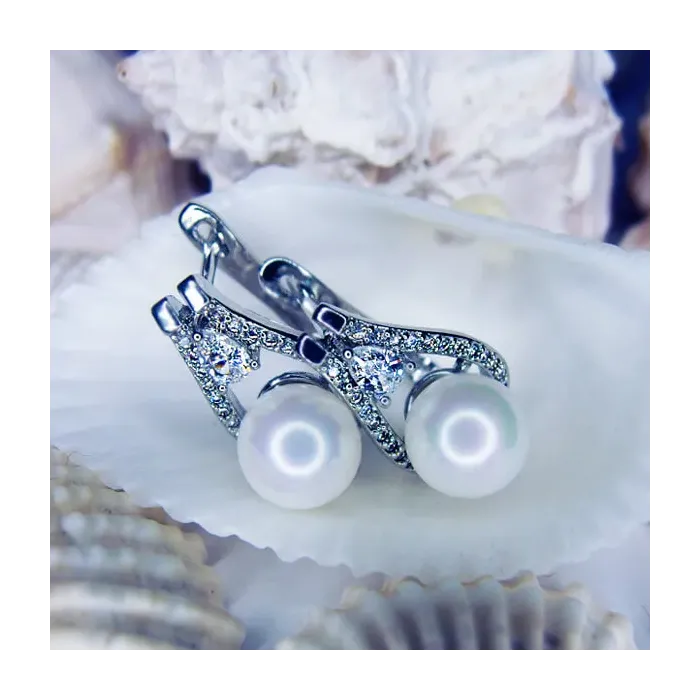 Perlové náušnice Venus White Pearl