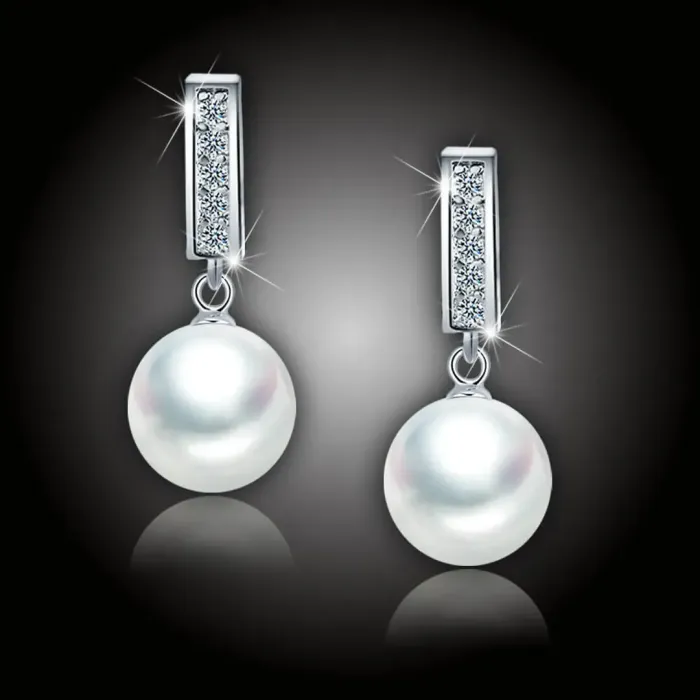 Perlové náušnice Giselle White Pearl