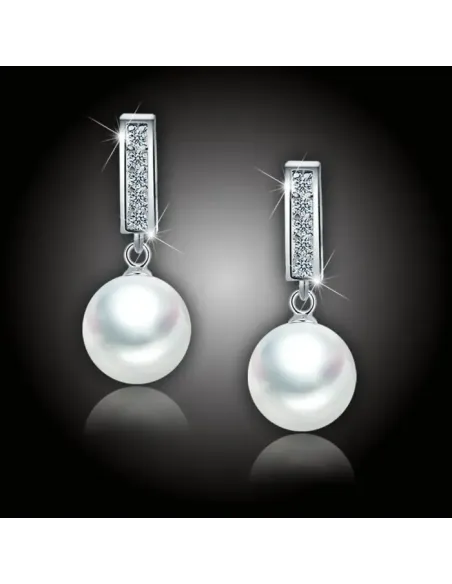 Perlové náušnice Giselle White Pearl