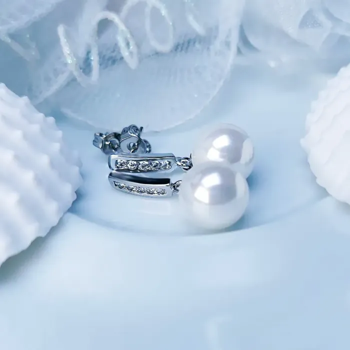 Perlové náušnice Giselle White Pearl