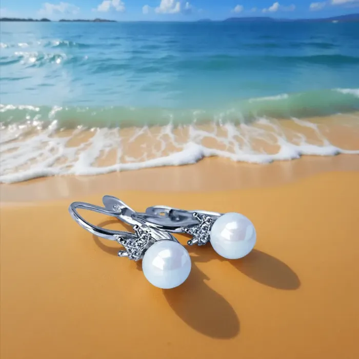 Perlové náušnice Pearl Princess White Pearl