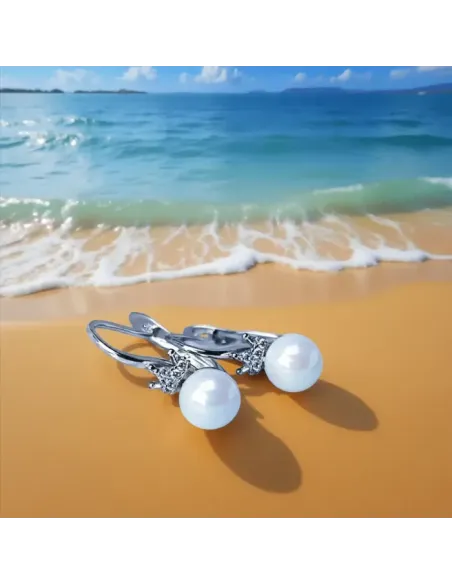 Perlové náušnice Pearl Princess White Pearl