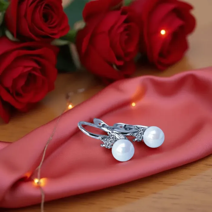 Perlové náušnice Pearl Princess White Pearl