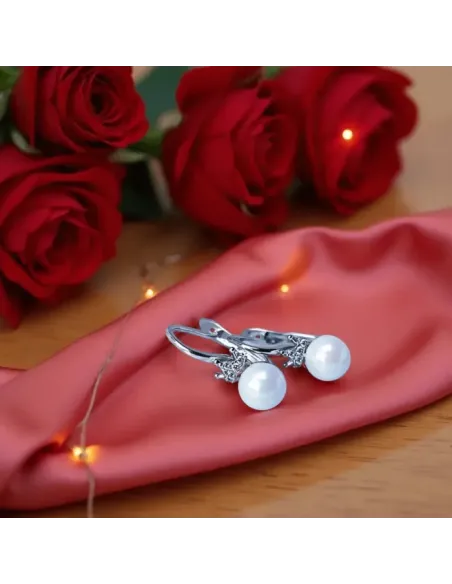 Perlové náušnice Pearl Princess White Pearl