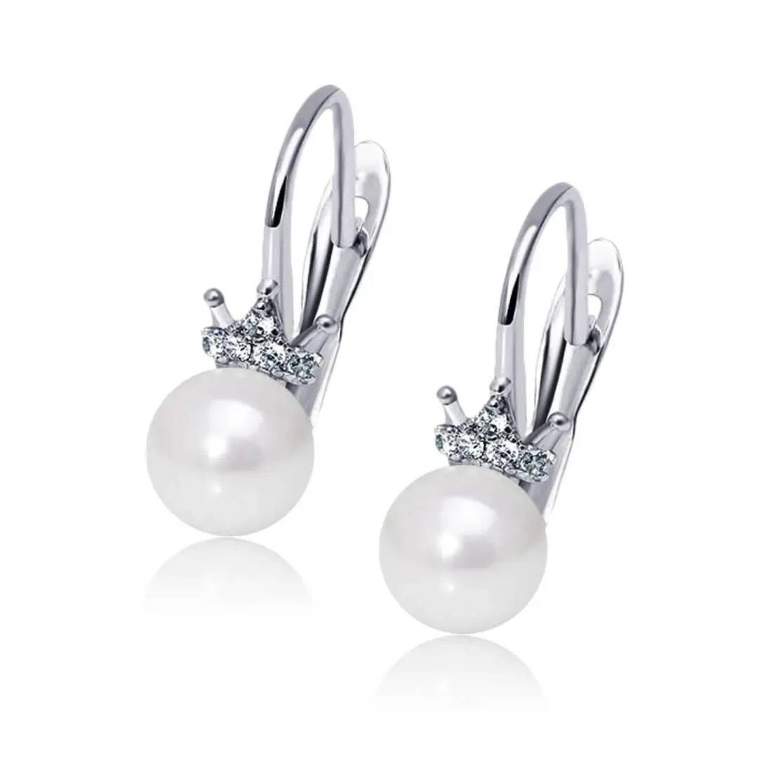 Perlové náušnice Pearl Princess White Pearl