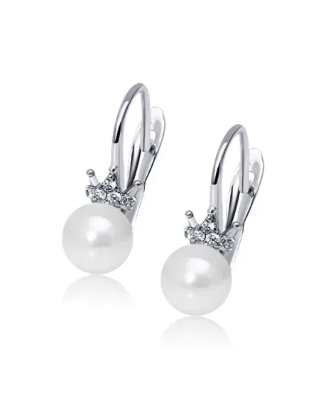 Perlové náušnice Pearl Princess White Pearl