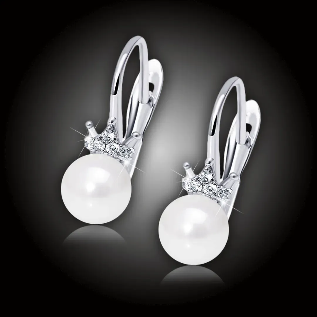 Perlové náušnice Pearl Princess White Pearl 2