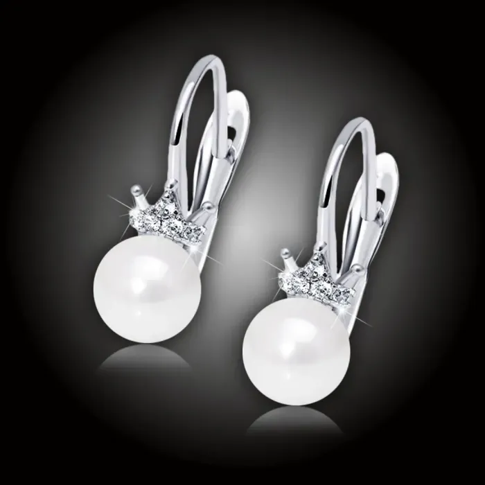 Perlové náušnice Pearl Princess White Pearl