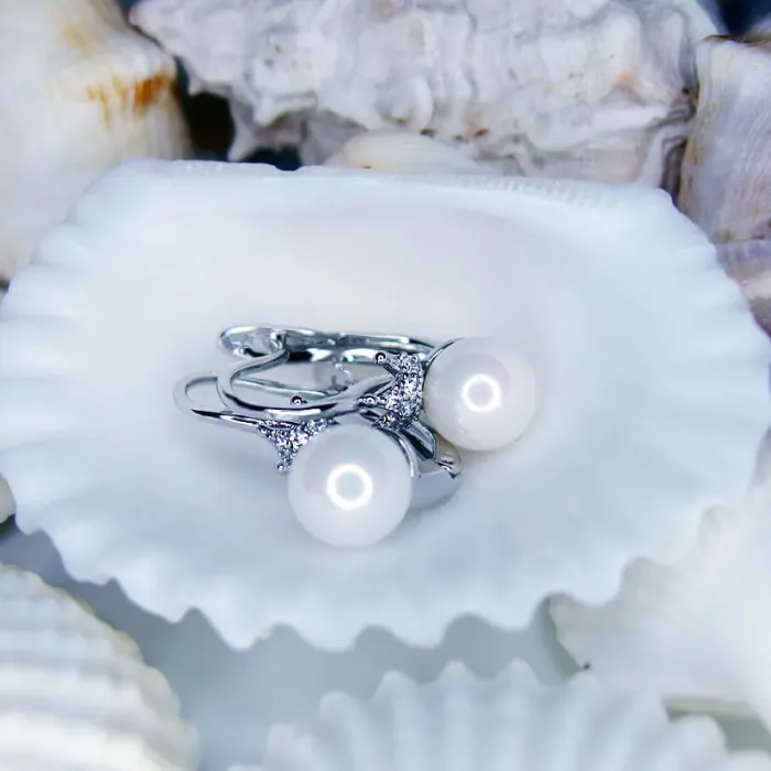 Perlové náušnice Pearl Princess White Pearl