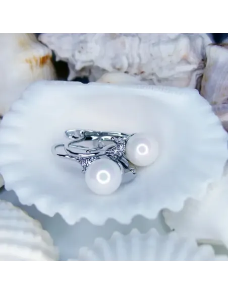 Perlové náušnice Pearl Princess White Pearl