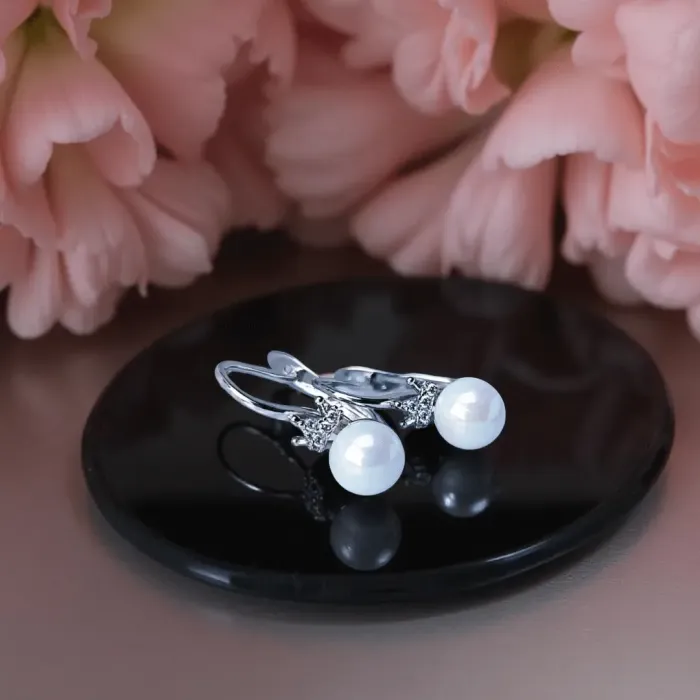 Perlové náušnice Pearl Princess White Pearl