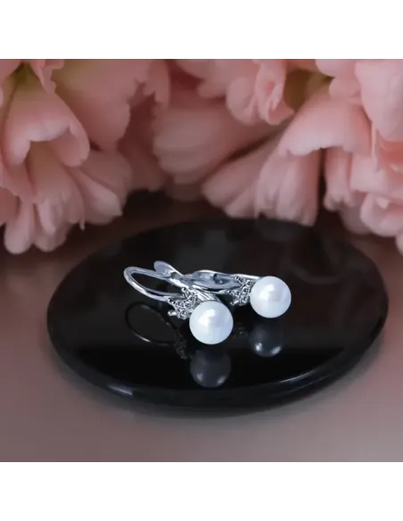 Perlové náušnice Pearl Princess White Pearl