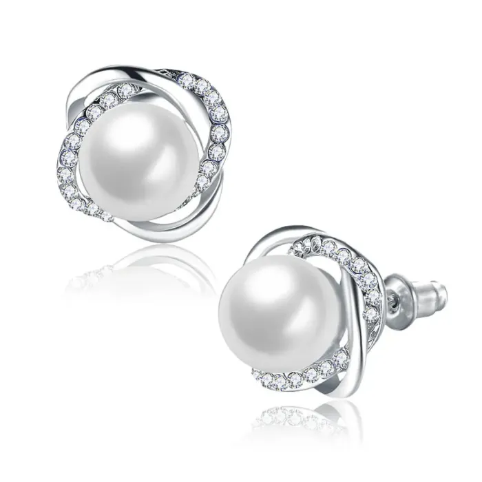 Perlové náušnice Annabelle White Pearl