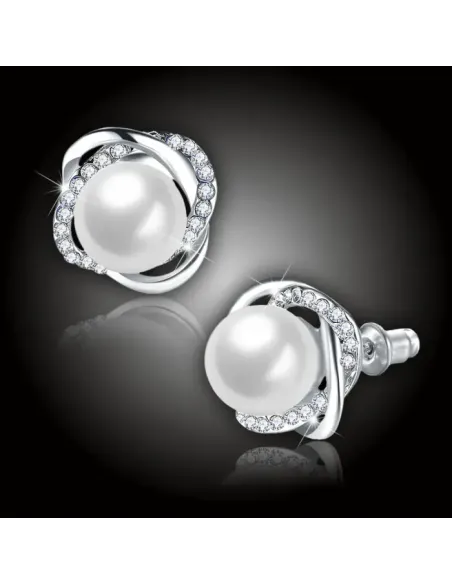 Perlové náušnice Annabelle White Pearl