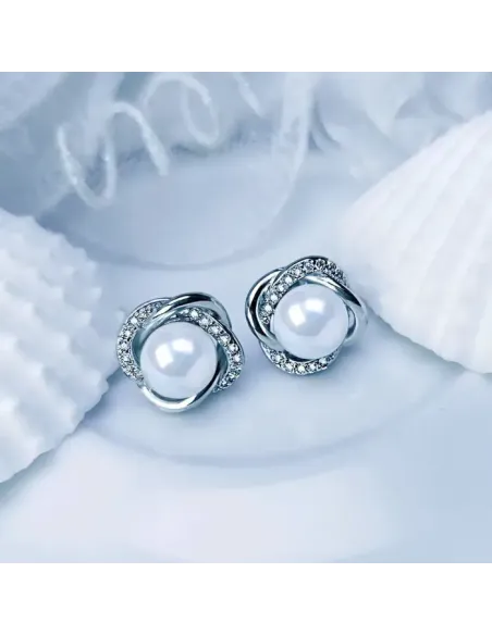 Perlové náušnice Annabelle White Pearl