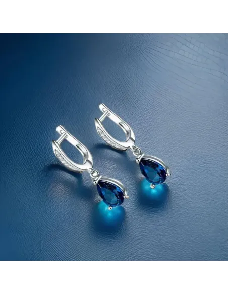 Náušnice Brillance Adele Royal Blue