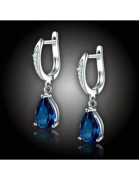 Náušnice Brillance Adele Royal Blue