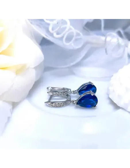 Náušnice Brillance Adele Royal Blue