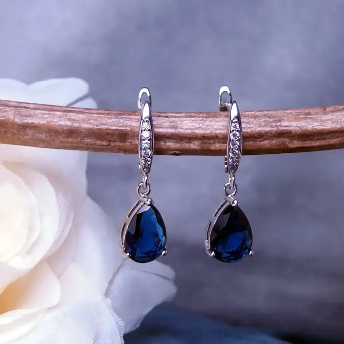 Náušnice Brillance Adele Royal Blue