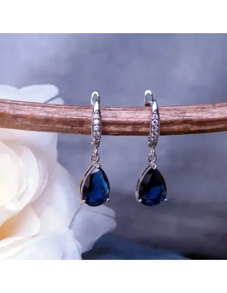 Náušnice Brillance Adele Royal Blue
