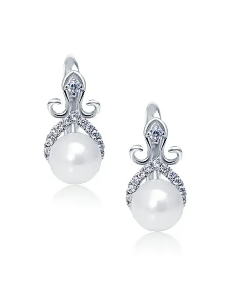 Perlové náušnice Scarlett White Pearl