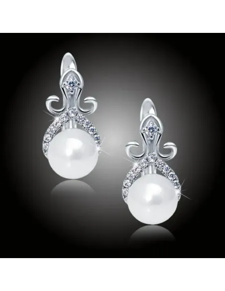 Perlové náušnice Scarlett White Pearl