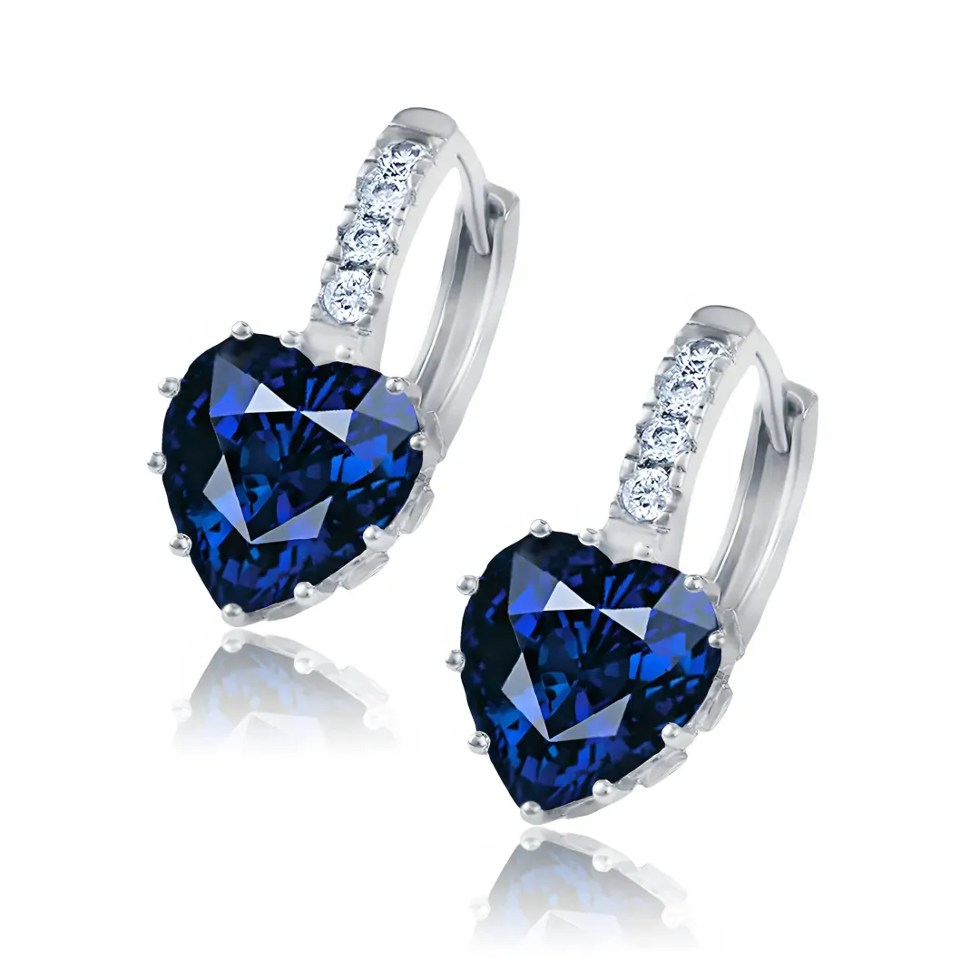 Náušnice Brillance Lovely Royal Blue s krystaly Swarovski®