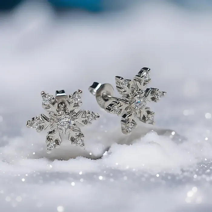 Náušnice La Diamantina Elegant Snowflake