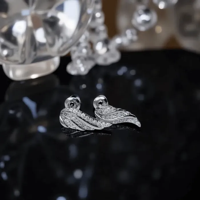 Náušnice La Diamantina Crystal Angel Wings