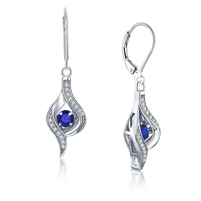 Náušnice Brillance Gloria Royal Blue