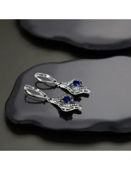 Náušnice Brillance Gloria Royal Blue