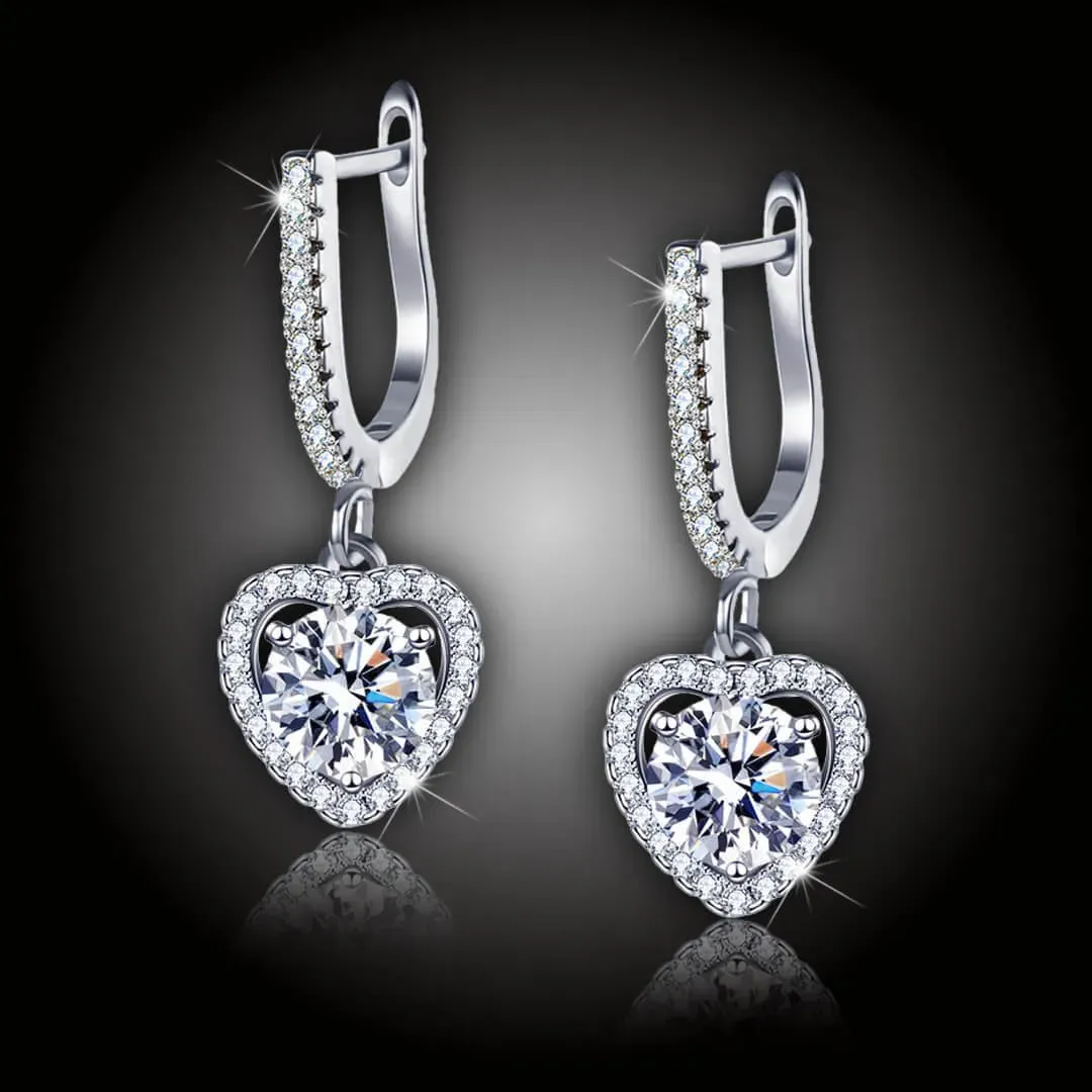 Náušnice La Diamantina Crystal Heart se zirkony 2