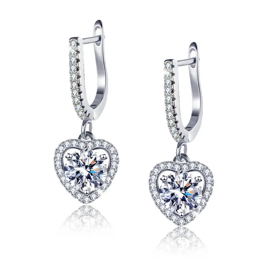 Náušnice La Diamantina Crystal Heart se zirkony