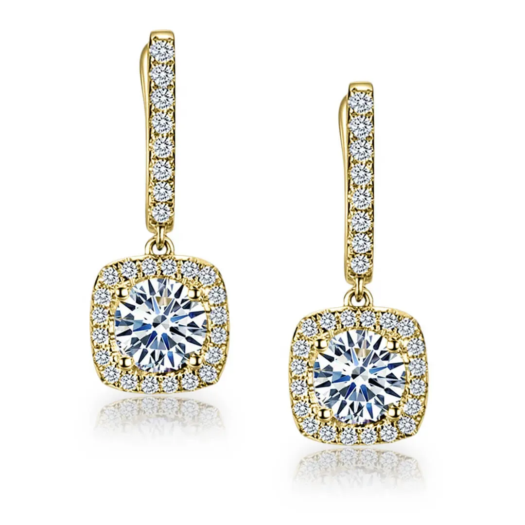 Pozlacené náušnice La Diamantina Diana Gold s krystaly Swarovski®