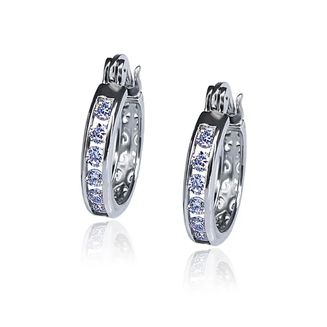 Kruhové náušnice La Diamantina Sandy se zirkony