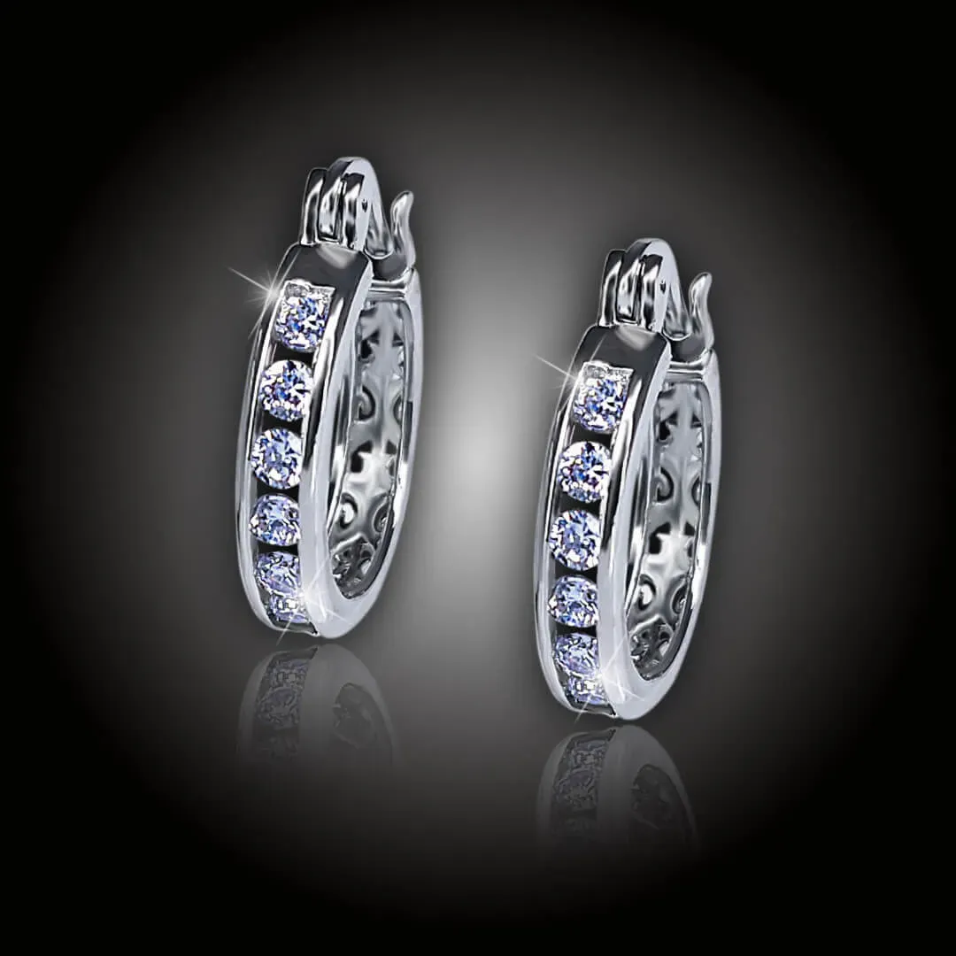 Kruhové náušnice La Diamantina Sandy se zirkony 2