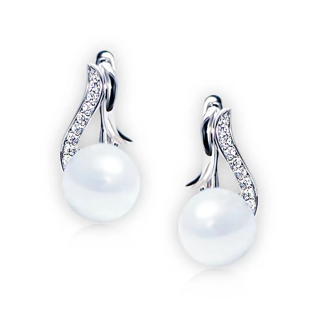 Perlové náušnice Lorelai White Pearl