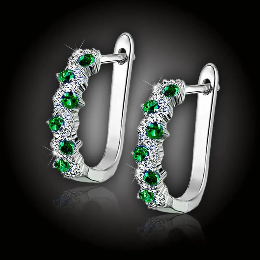 Náušnice Brillance Allegra Smaragd Green 2